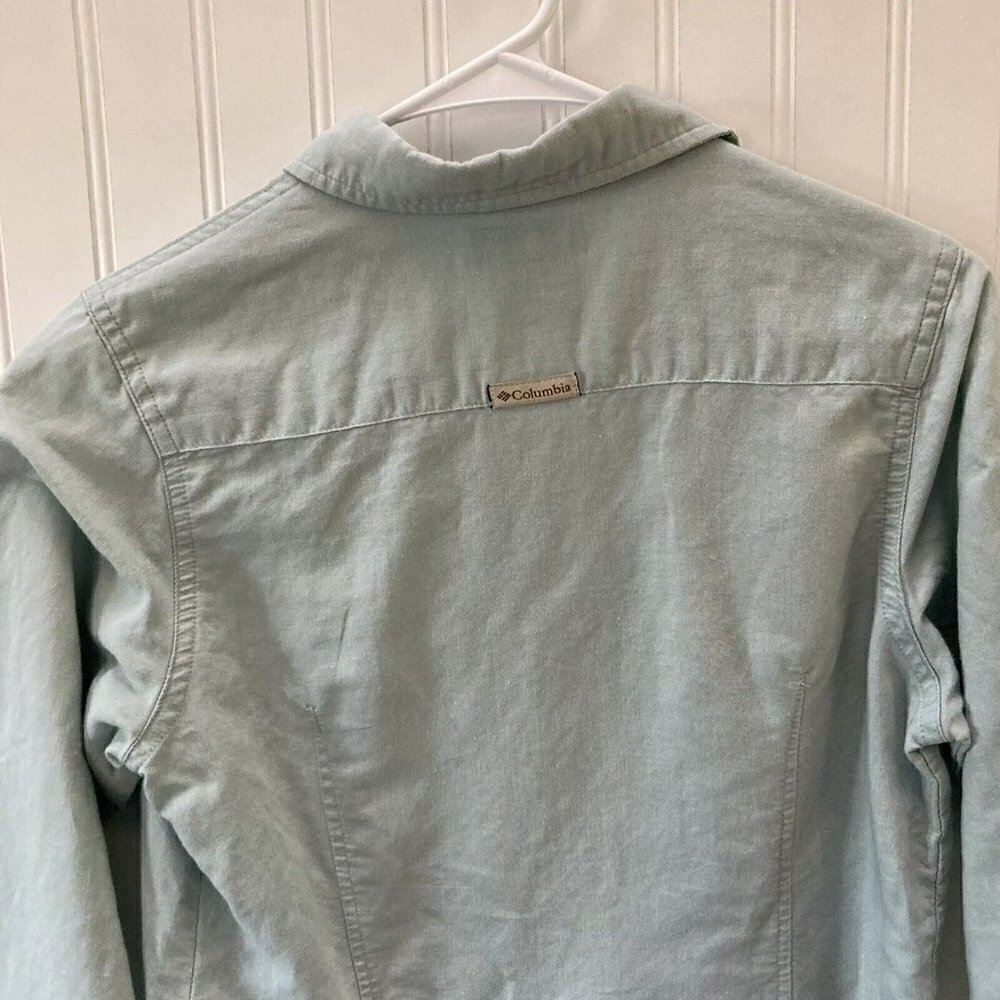 Columbia Sportswear Co. Women’s Cotton Ramie Mint Green Button Down Shirt Size S - Picture 6 of 12